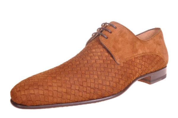 Magnanni suede veterschoen vlecht bruin - Afbeelding 2