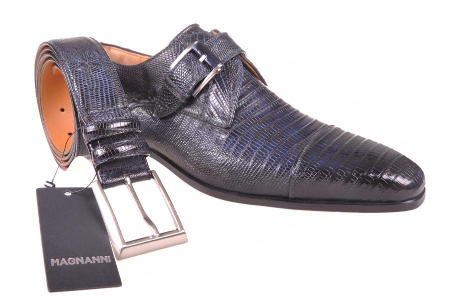 Penetratie Trouwens Skim Magnanni veterschoen reptiel blauw met bijpassende riem | Van den Biggelaar  | exclusieve schoenen, tassen, kleding en accessoires