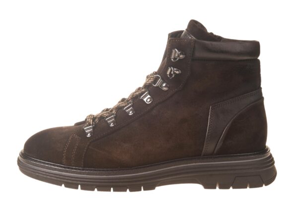 Giorgio donkerbruin suede veterboot