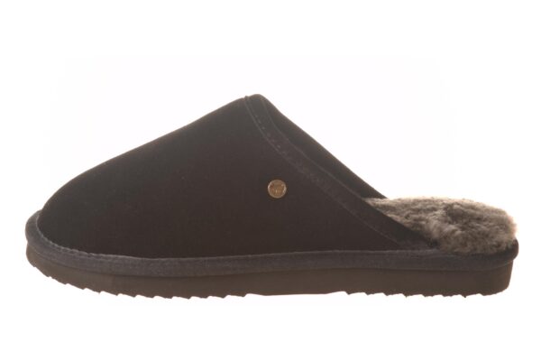 Warmbat pantoffel zwart met echte vachtvoering