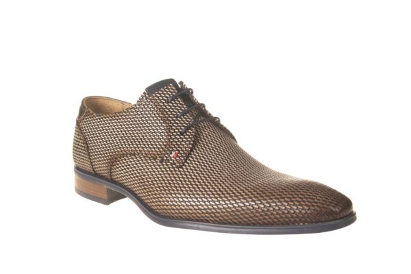Giorgio veterschoen bruin leer met bruin fantasieprint en bijpassende riem - Afbeelding 2