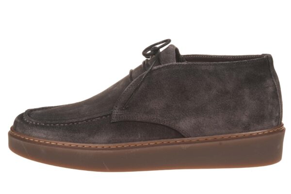 Giorgio antraciet suede halfhoge veterschoen
