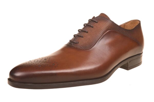 Giorgio cognac geklede veterschoen met bijpassende riem - Afbeelding 2