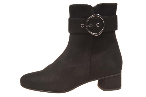 Hassia zwart suede laarsje met gesp