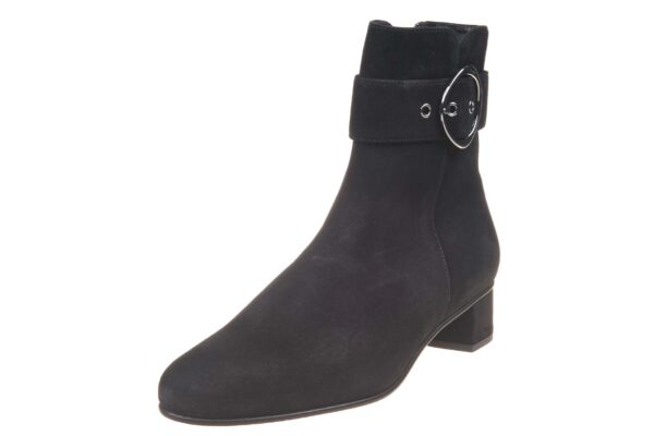 Hassia zwart suede laarsje met gesp - Afbeelding 2