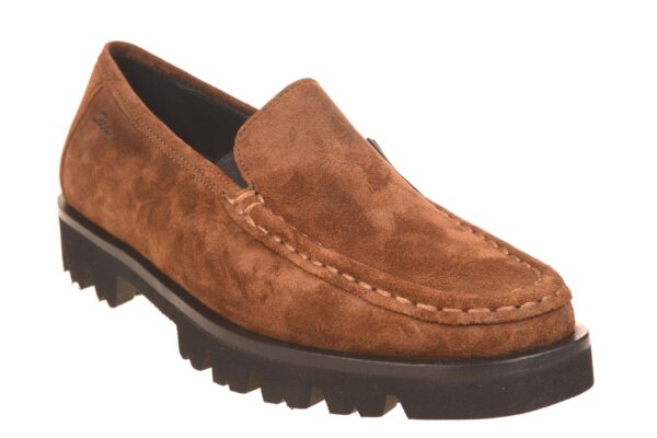 Sioux cognac suede mocassin met sportieve zool - Afbeelding 2