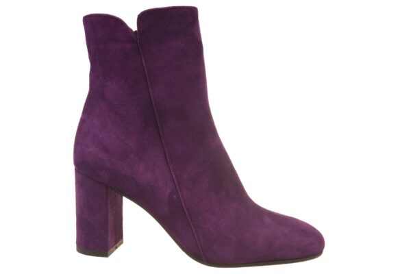 Nicole Paris paars suede laarsje hoge hak