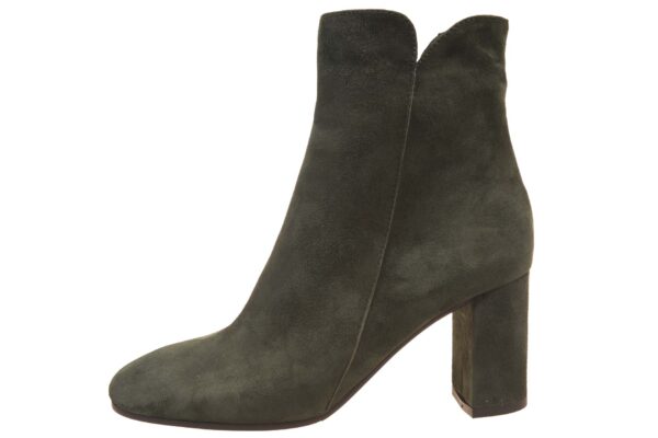 Nicole Paris groen suede laarsje hoge hak