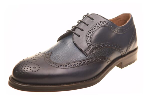 Lorenzi brogue blauw met profielzool en uitneembaar voetbed - Afbeelding 2
