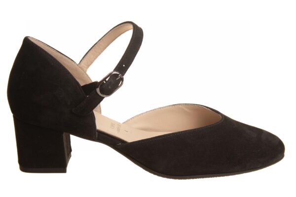 Hassia bandschoen suede zwart met uitneembaar voetbed