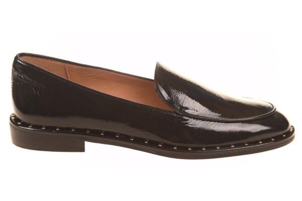 Il Borgo loafer zwart lak met studsrand