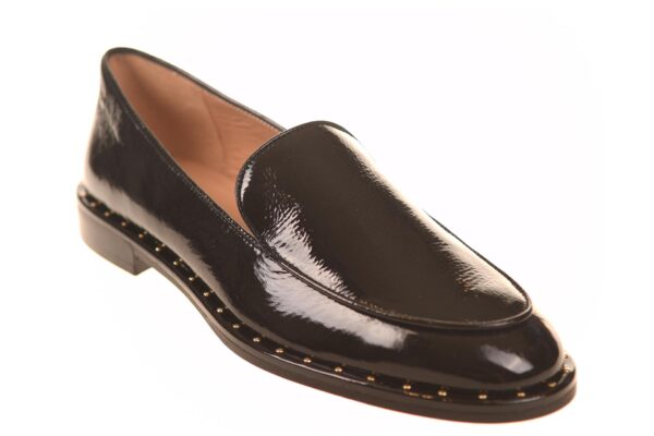 Il Borgo loafer zwart lak met studsrand - Afbeelding 2