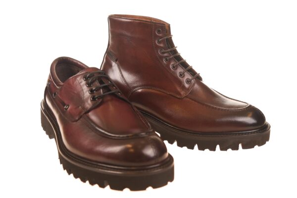 Flecs gevoerde veterboot bodeaux bruin leer - Afbeelding 3