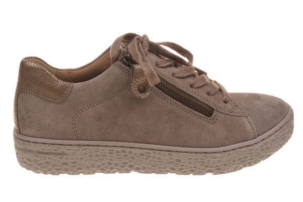 Hartjes sneaker beige suede met uitneembaar voetbed