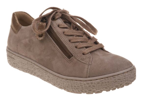 Hartjes sneaker beige suede met uitneembaar voetbed - Afbeelding 2