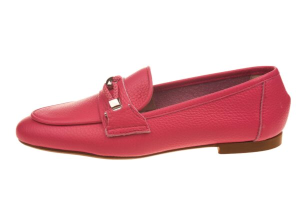 Emia mocassin fuchsia leer met garnering
