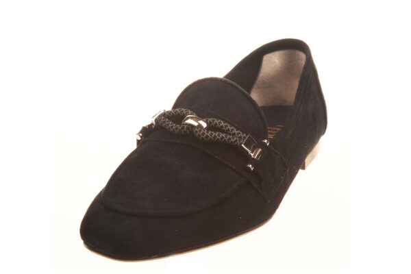 Emia mocassin donkerblauw suede met garnering - Afbeelding 2