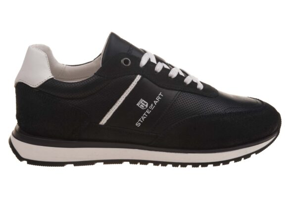 State of Art sneaker donkerblauw leer suede combi