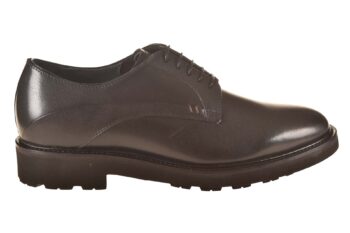 Lorenzi zwarte veterschoen met strevige zool