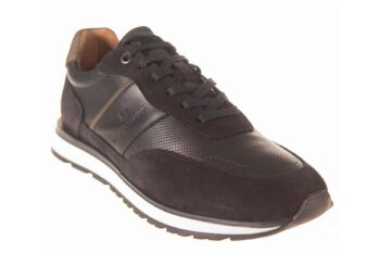 State of Art sneaker donkerblauw leer een suede