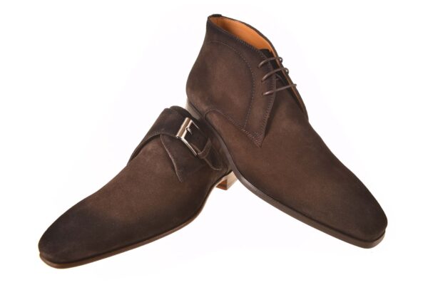 Magnanni gespschoen donkerbruin suede - Afbeelding 2