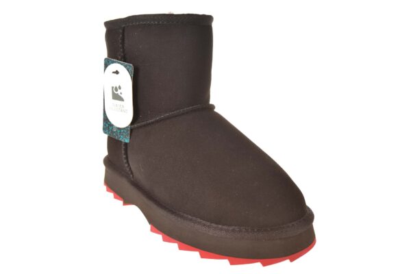 Emu vachtboot zwart suede rode zool - Afbeelding 2