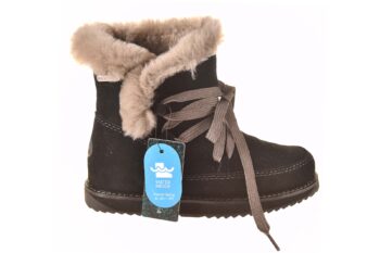 Emu vachtboot veter zwart suede