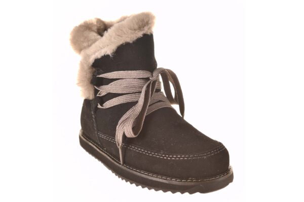 Emu vachtboot veter zwart suede - Afbeelding 3