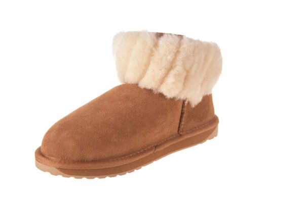 Emu vachtboot cognac suede met vachtrand - Afbeelding 2