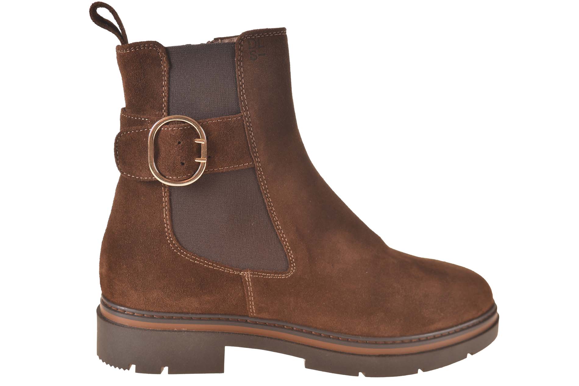 DL Sport boot bruin suede met gesp