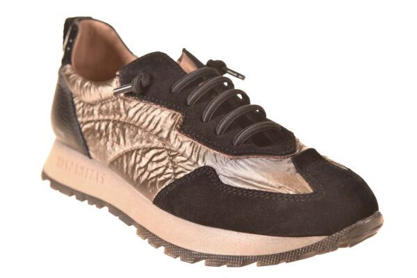 Hispanitas sneaker zwart brons materiaalcombi - Afbeelding 2