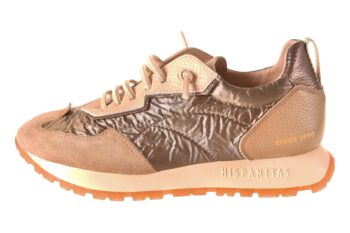 Hispanitas sneaker taupe brons materiaalcombi