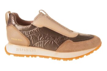 Hispanitas instap sneaker taupe brons materiaalcombi
