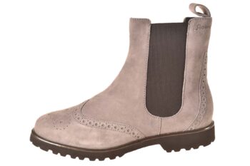 Sioux chelseaboot met rits lichtgrijs suede