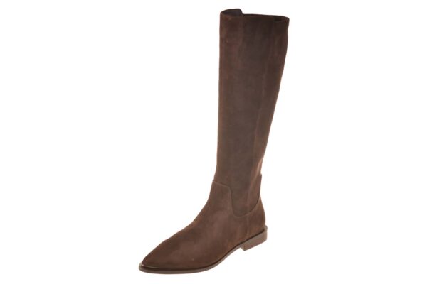 Bella di Roma lange laars donkerbruin suede met elastische kuit - Afbeelding 2