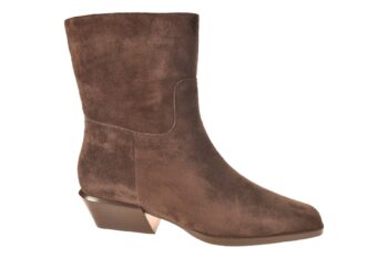 Bella di Roma laarsje halfhoog bruin suede met schuine hak
