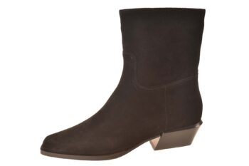 Bella di Roma laarsje halfhoog zwart suede met schuine hak
