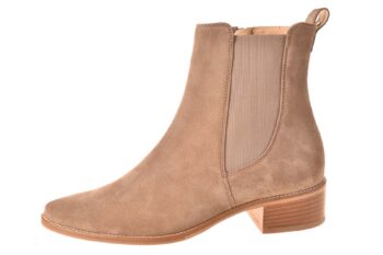 Paul Green chelseaboot met rits zandkleur suede