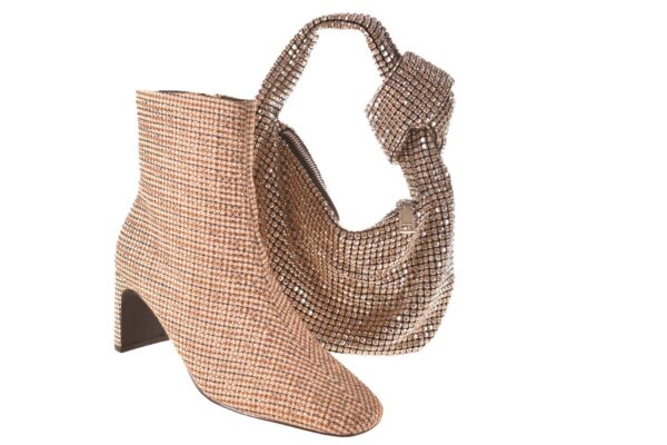 La Strada laarsje pied de poule beige goud - Afbeelding 3