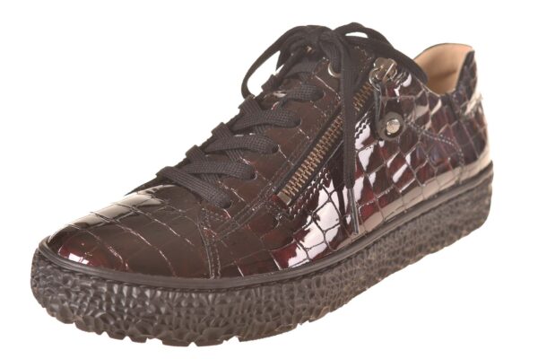 Hartjes veterschoen bordeaux lakprint H-wijdte - Afbeelding 2