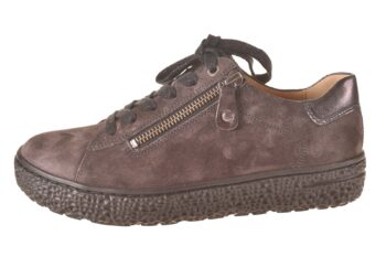 Hartjes veterschoen grijs bruin suede H-wijdte
