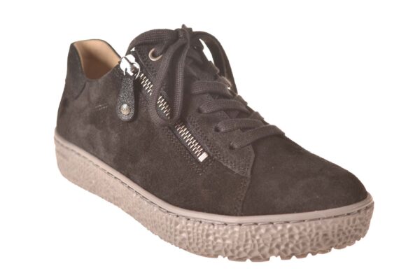Hartjes veterschoen zwart suede H-wijdte - Afbeelding 2