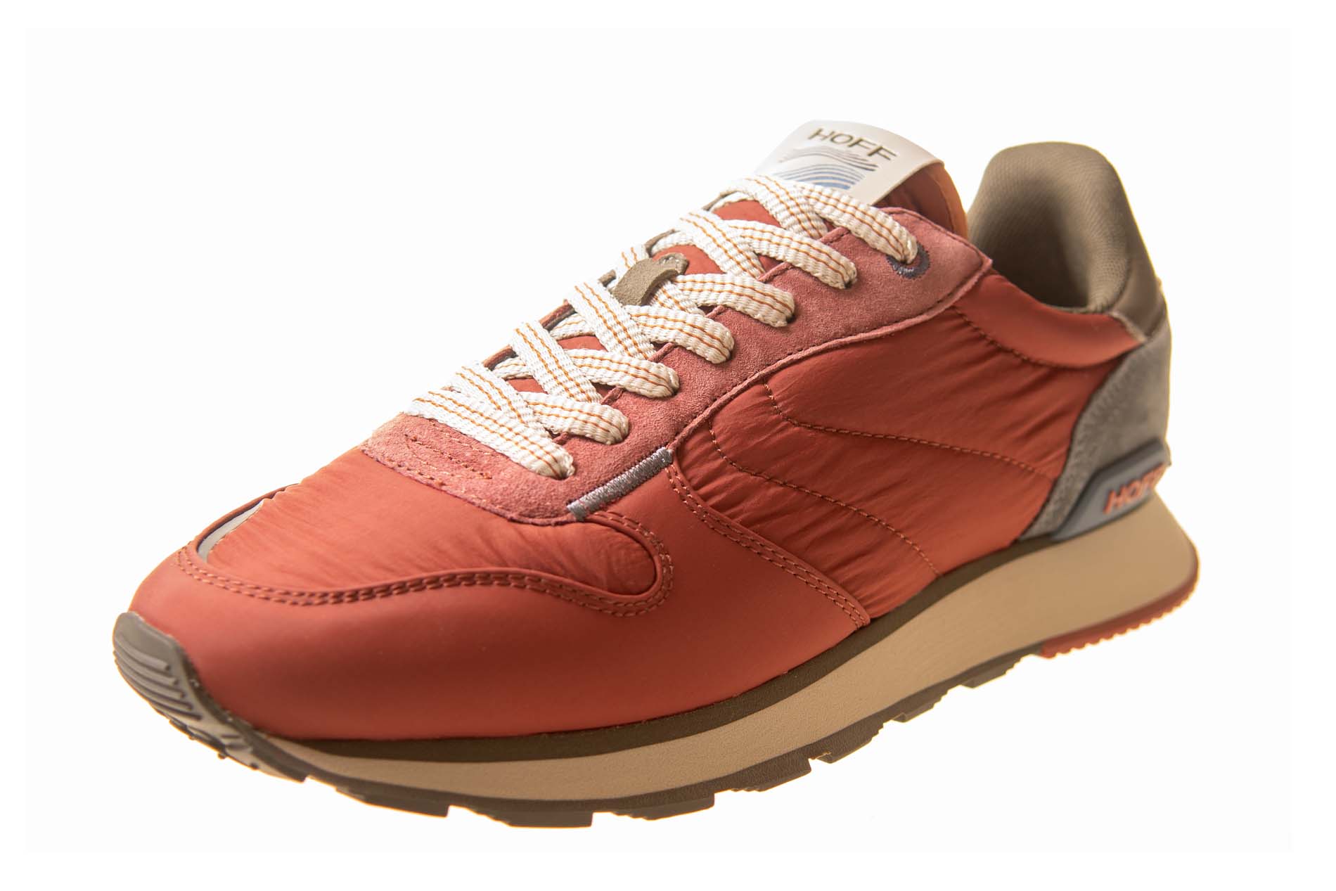 Hoff sneaker bordeaux met blauwe hiel - Afbeelding 2