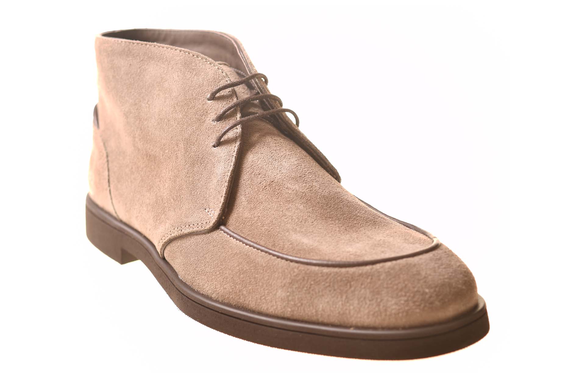 Greve taupe suede boot met lichtgewicht zool - Afbeelding 2