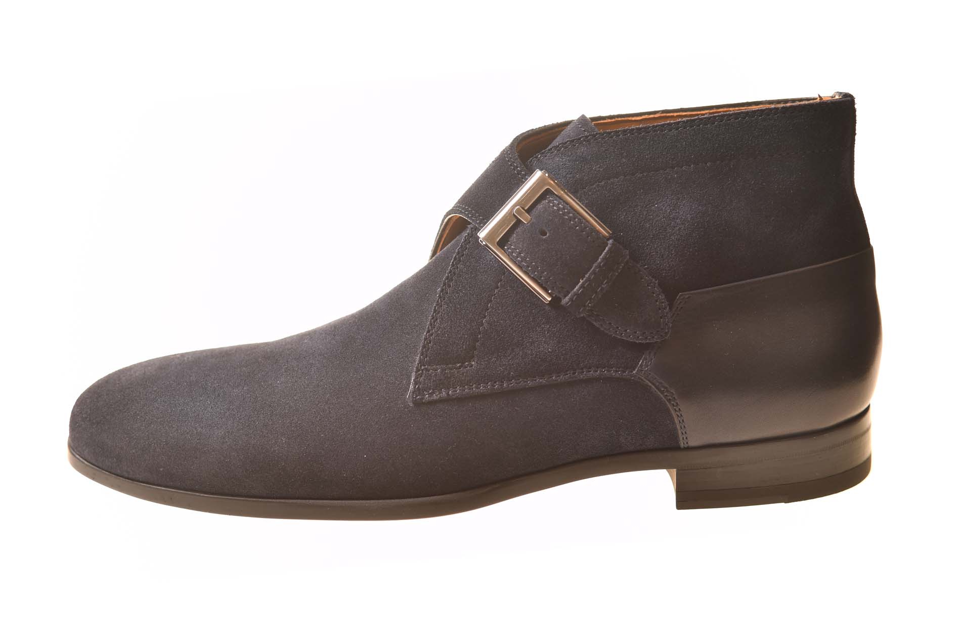 Magnanni donkerblauw suede boot met gesp