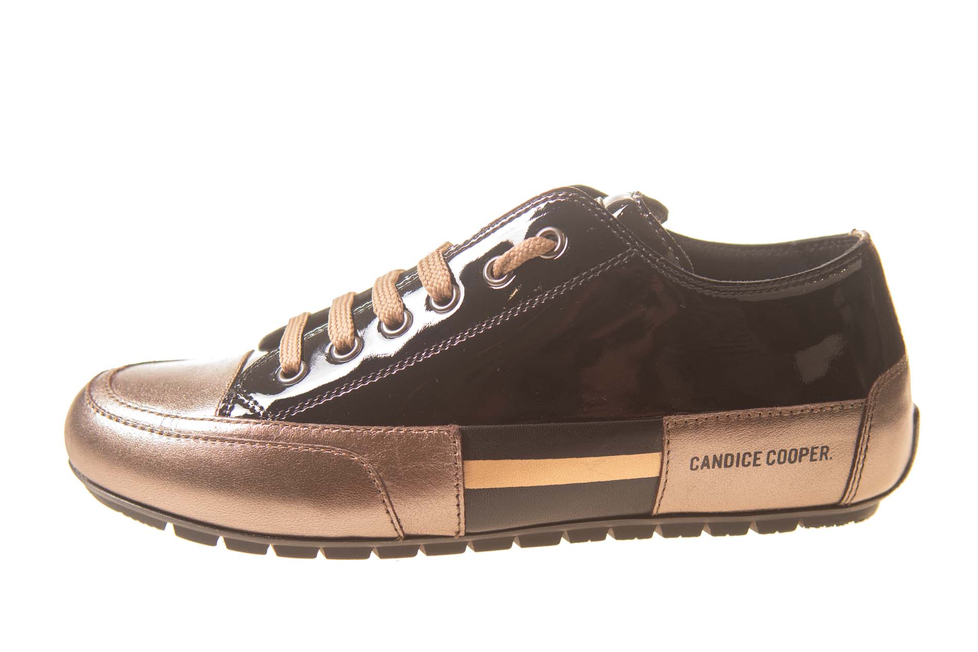 Candice Cooper verterschoen donkerbruin lak met brons