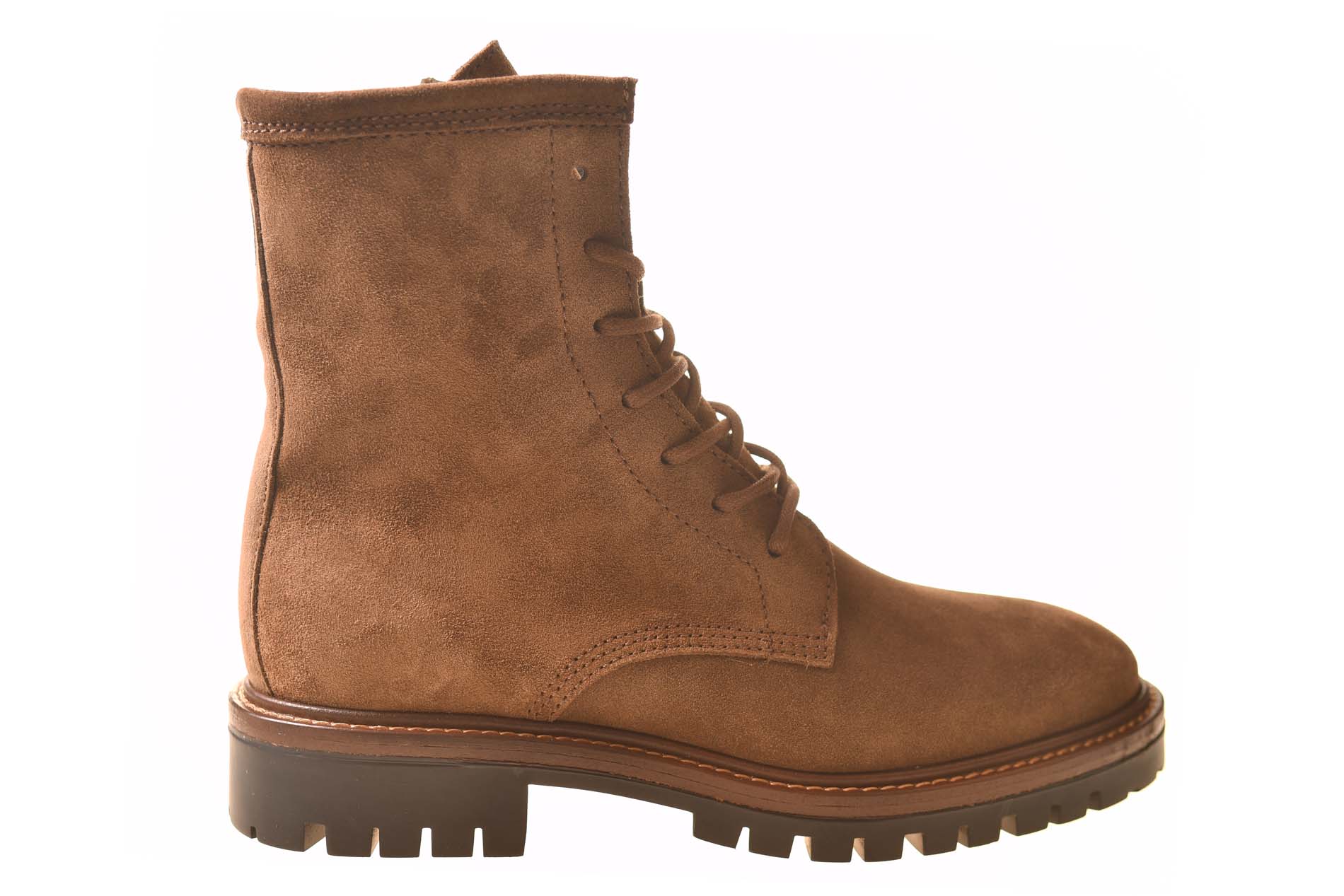 Alpe veterboot bruin suede met rits en robuste zool