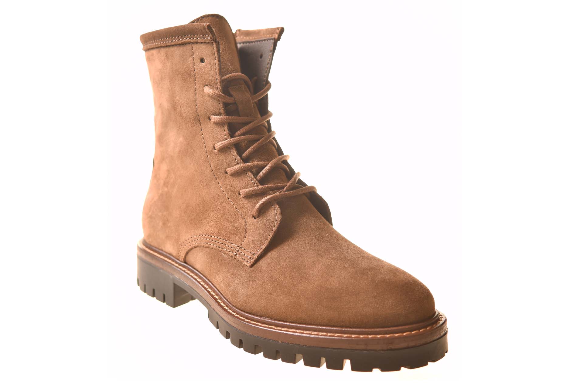 Alpe veterboot bruin suede met rits en robuste zool - Afbeelding 2