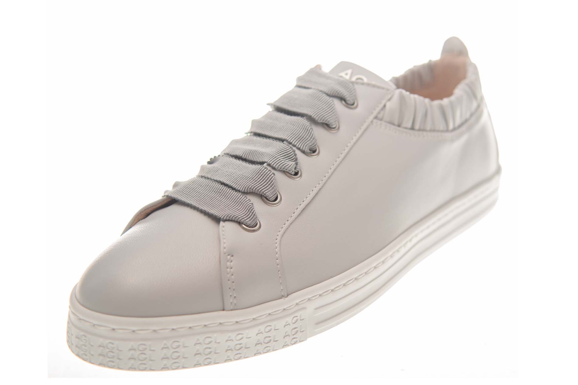 AGL veterschoen lichtgrijs leer - Afbeelding 2