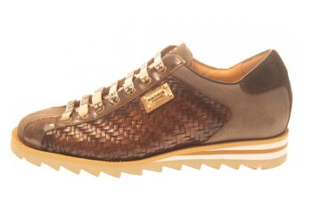Harris veterschoen bruin vlechtleer